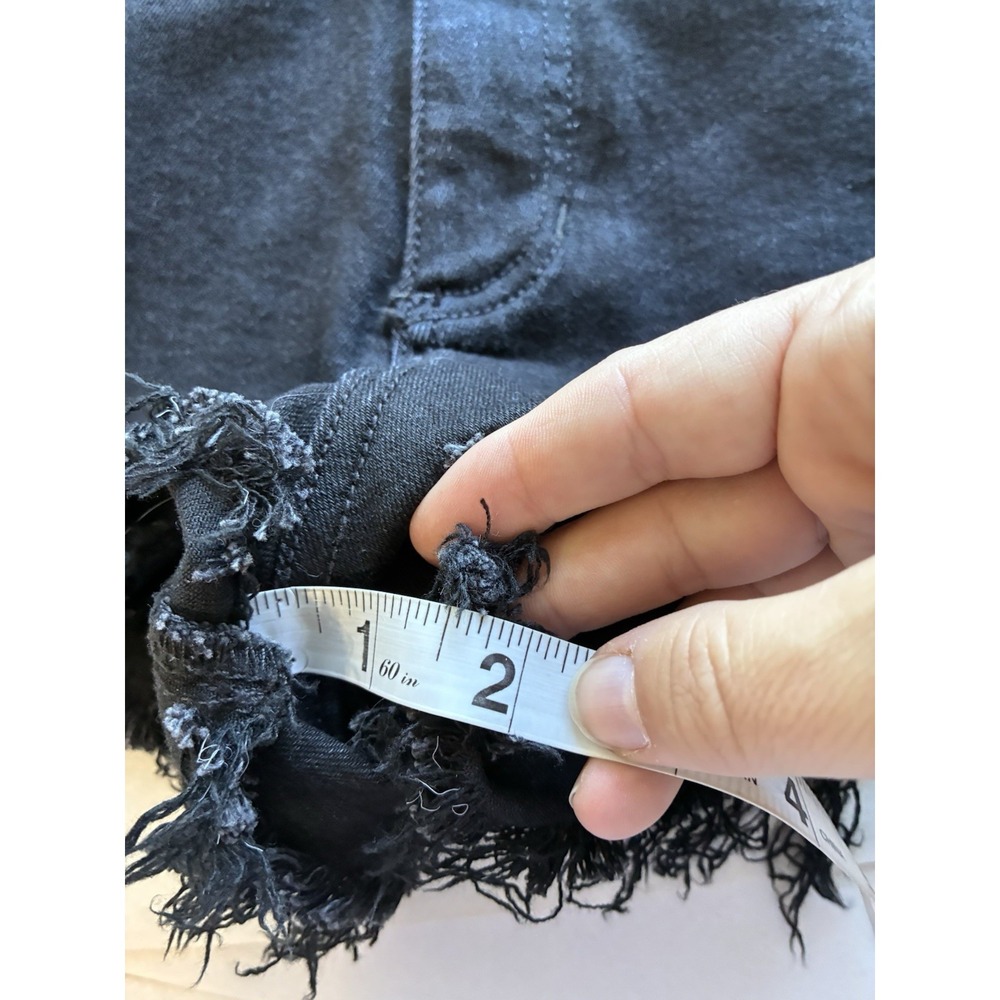Free People We The Free Mid Rise Denim Shorts Sz 26 Black 2" Inseam Classic - Picture 7 of 8